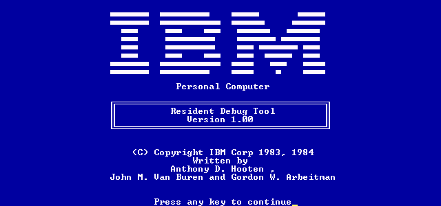 IBM Professional Debug Facility - Splash